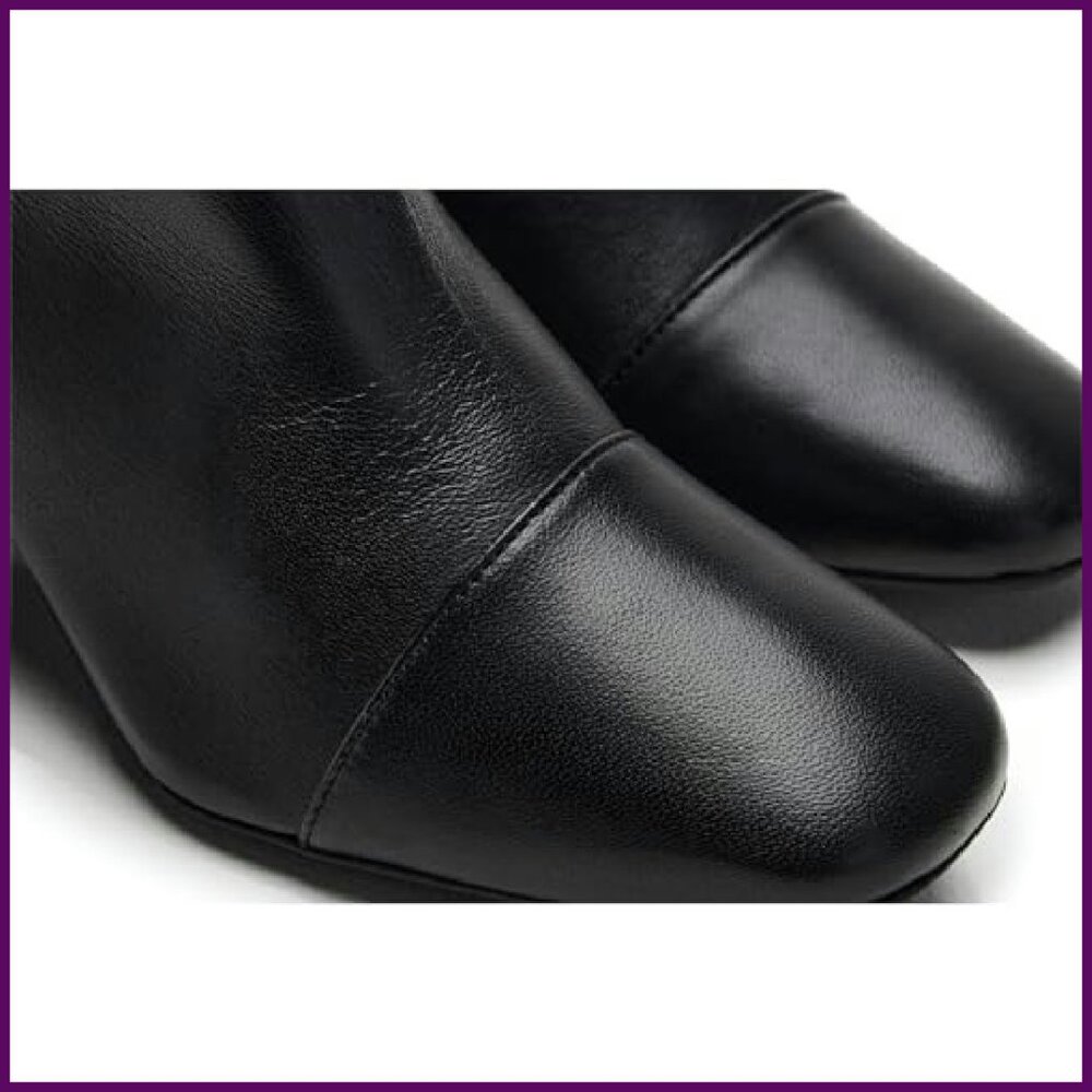 Leather Ankle Boots Size 6-11, 6-Inch Shaft Height - Picture 7 of 8